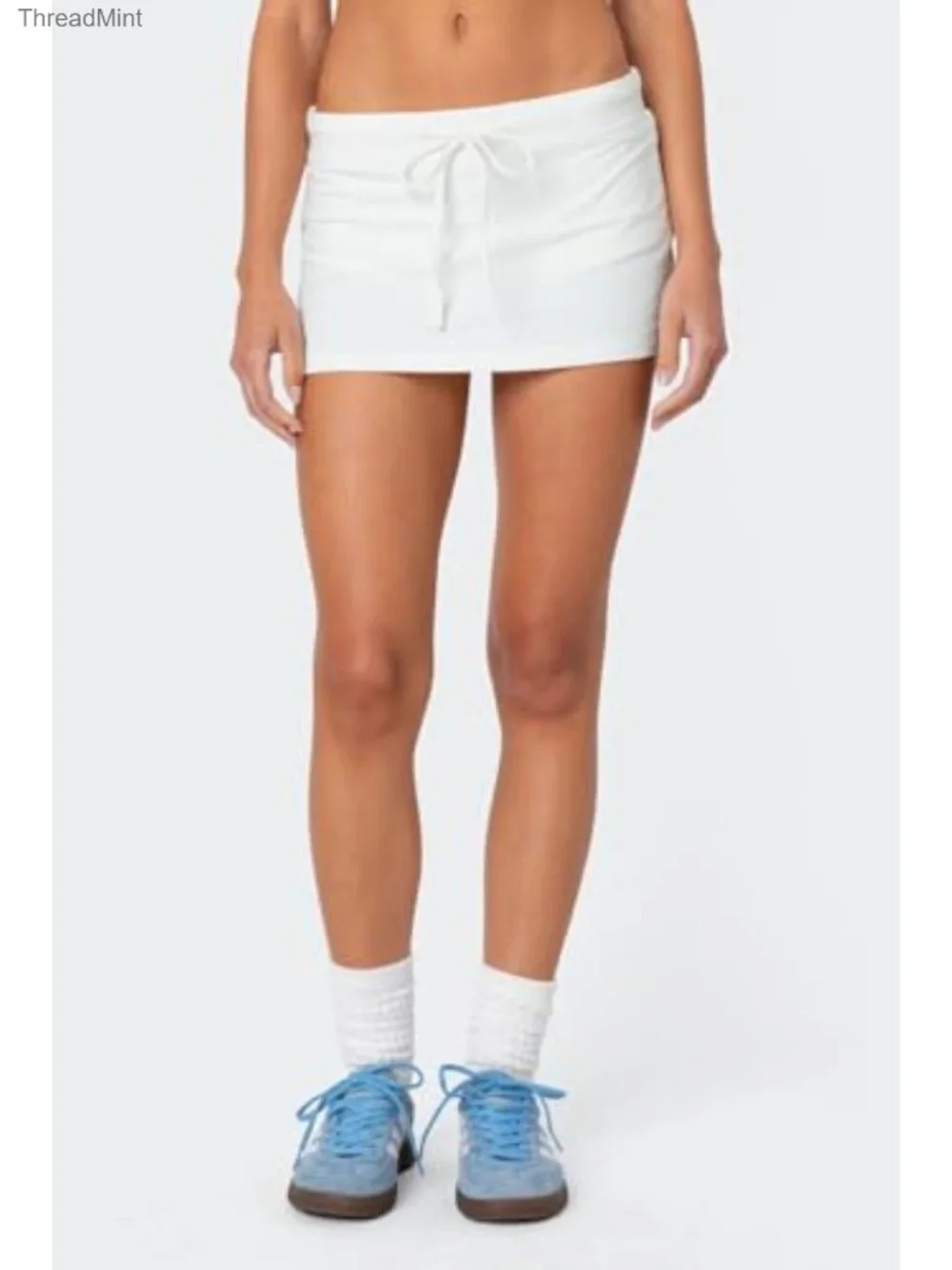 Women's Athletic Skort Drawstring Low Rise Mini with Built-in Shorts